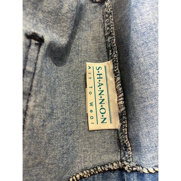 Denim Vest with Silver Accents - VINTAGE- Size Medium - Picture 6 of 7